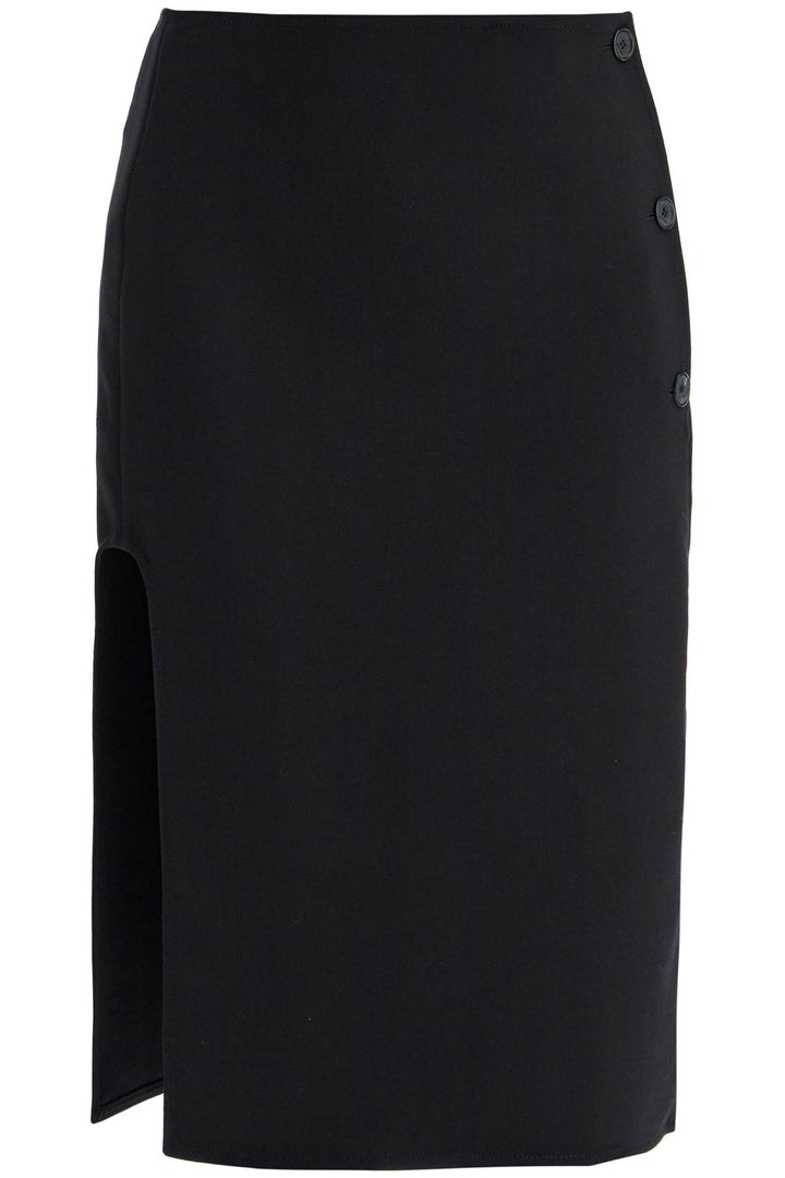 Courreges midi oblique skirt