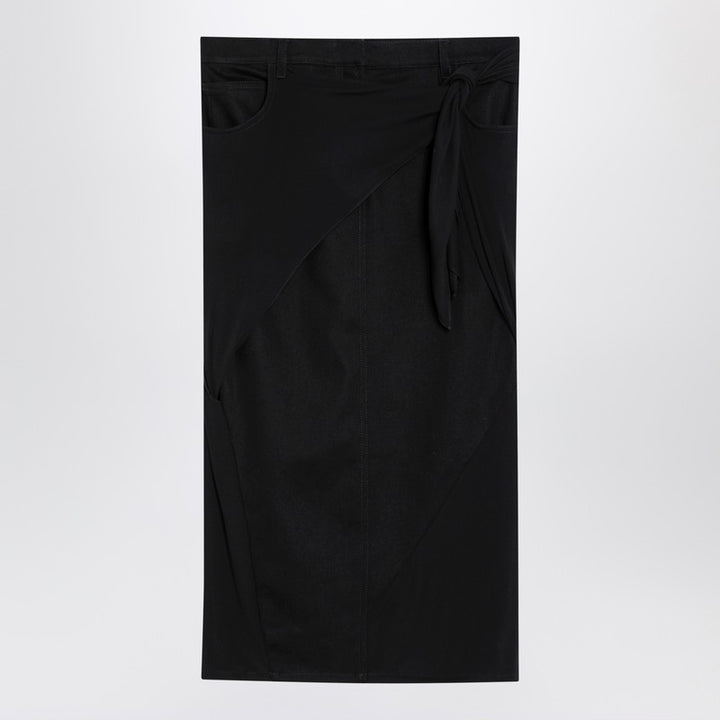 Courreges midi draped skirt