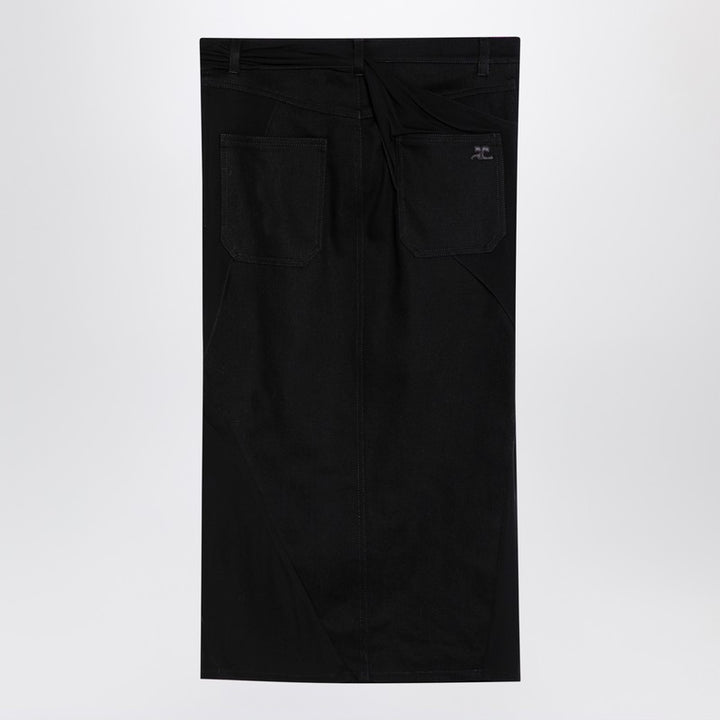 Courreges midi draped skirt