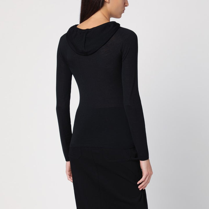 Courreges wool hooded sweater