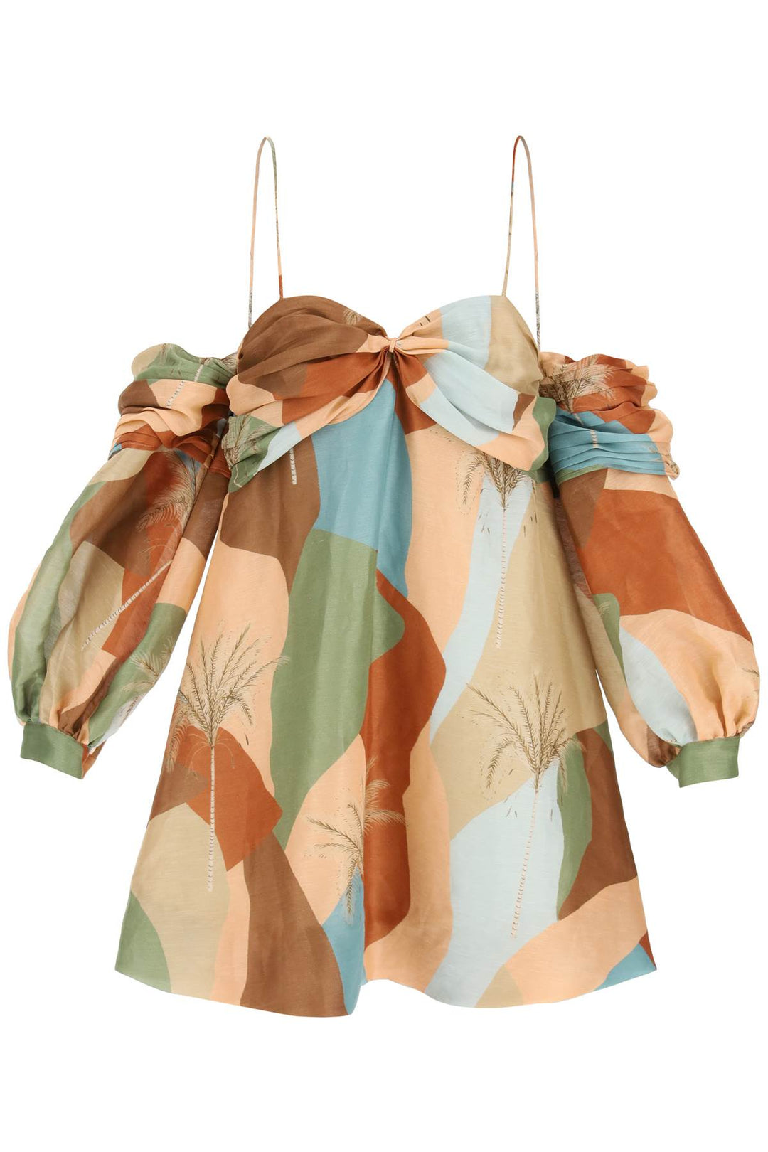 Raquel Diniz 'Abby' Linen Silk Mini Dress   Multicolor