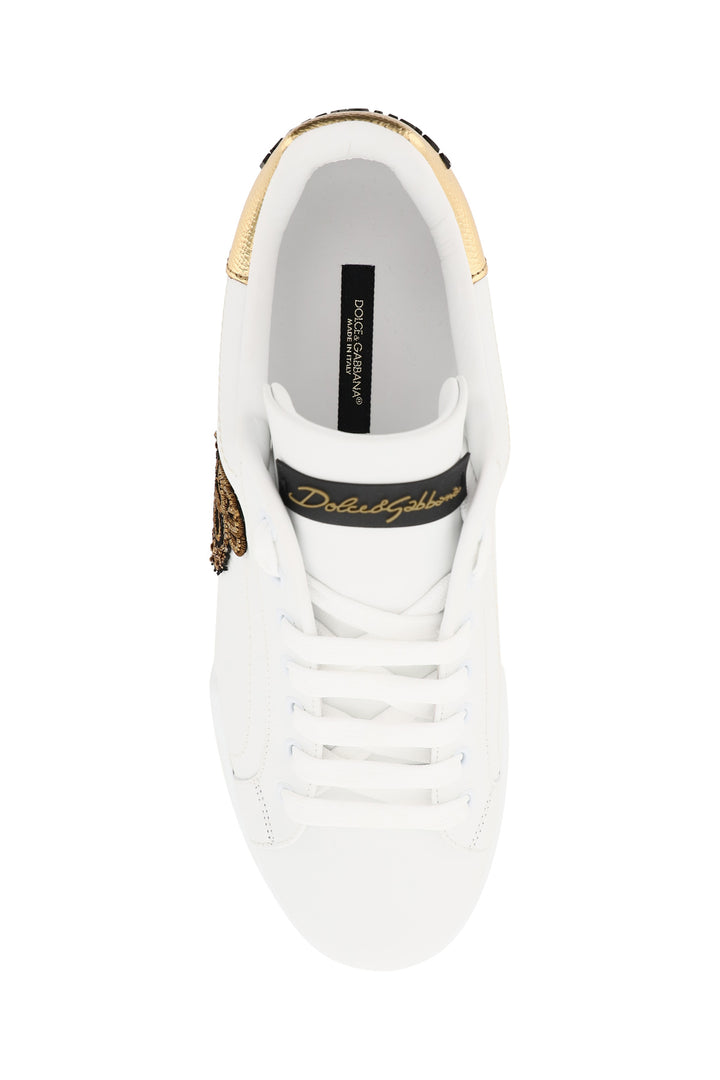 Dolce & Gabbana Portofino Sneakers With Patch   White