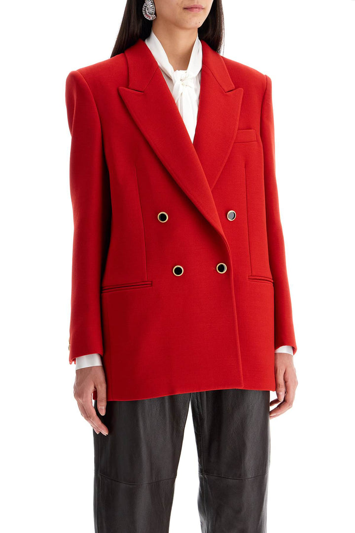 Alessandra Rich Oversized Double Bre   Red