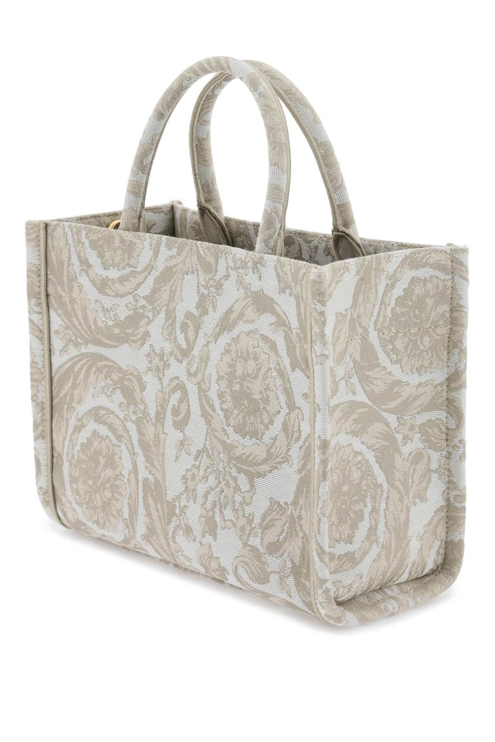 Versace Athena Barocco Small Tote Bag   Neutral