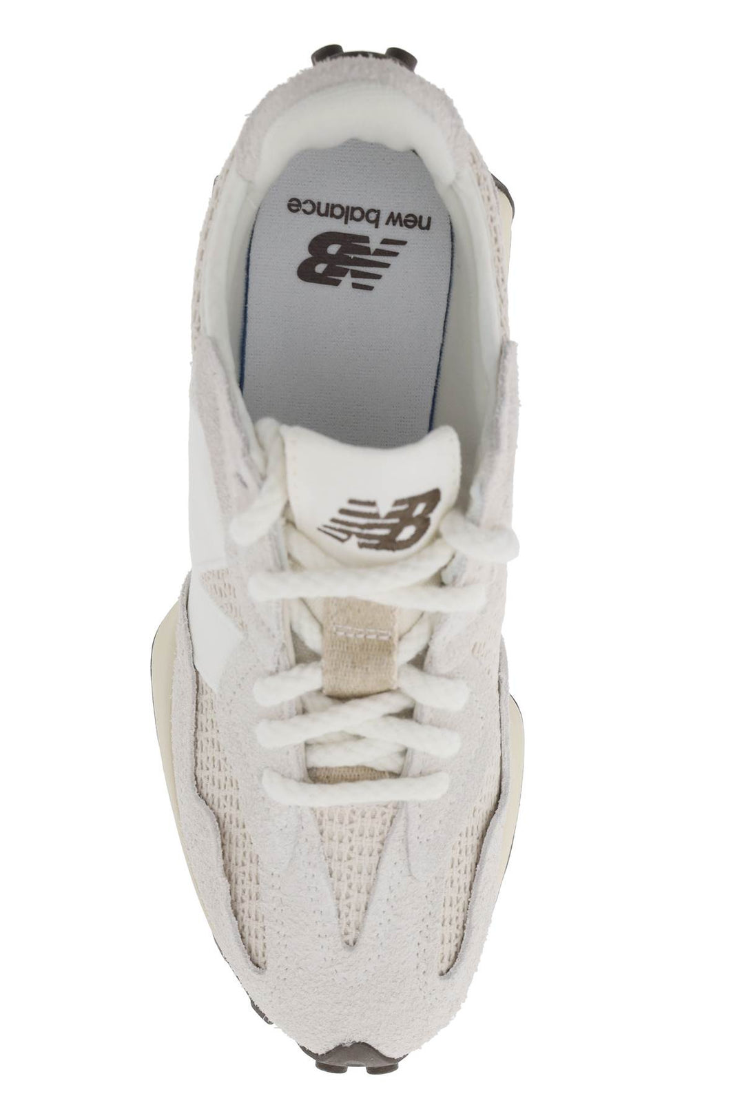 New Balance Suede And Rope 327 Sneakers In Leather   Beige