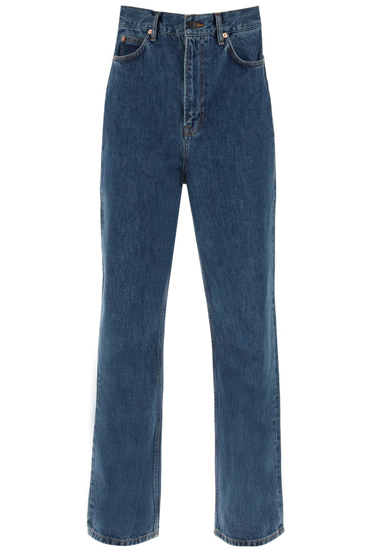 Wardrobe.Nyc Low Waisted Loose Fit Jeans   Blu