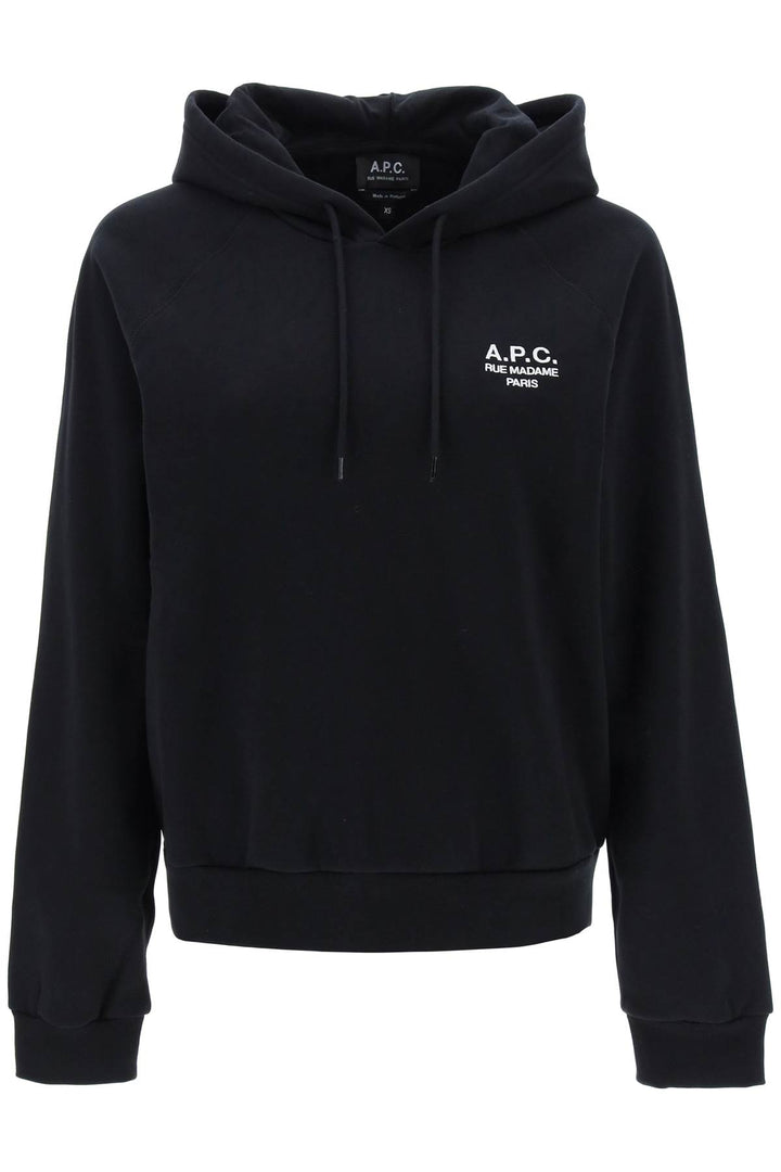 A.P.C. 'Serena' Hoodie With Logo Embroidery   Nero