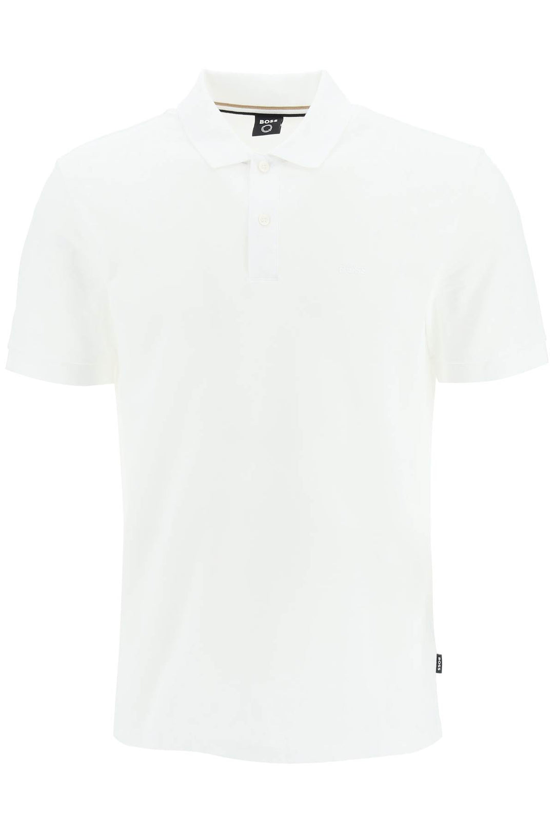 Boss Organic Cotton Polo Shirt   Bianco
