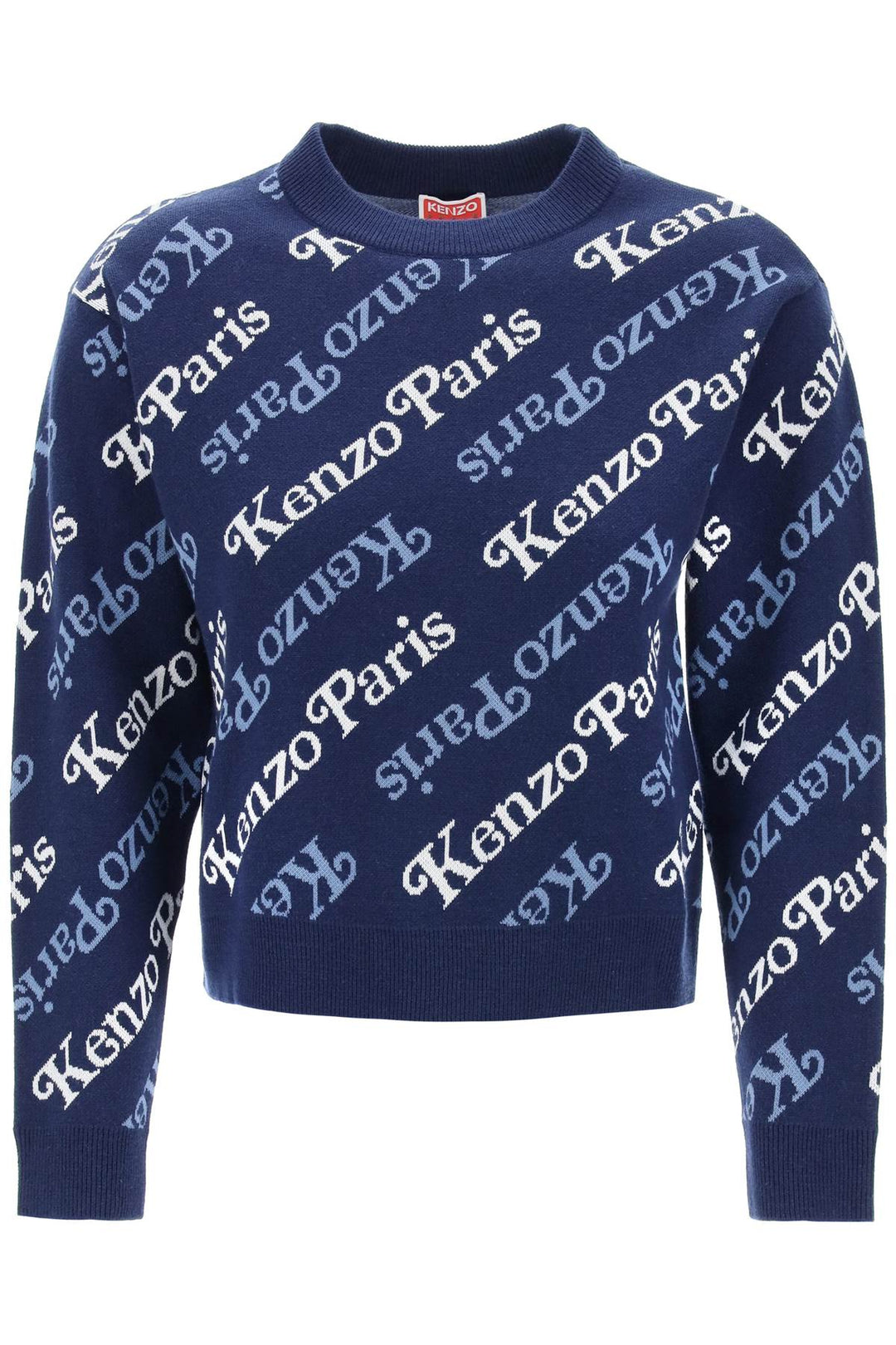 Kenzo Sweater With Logo Pattern   Blu