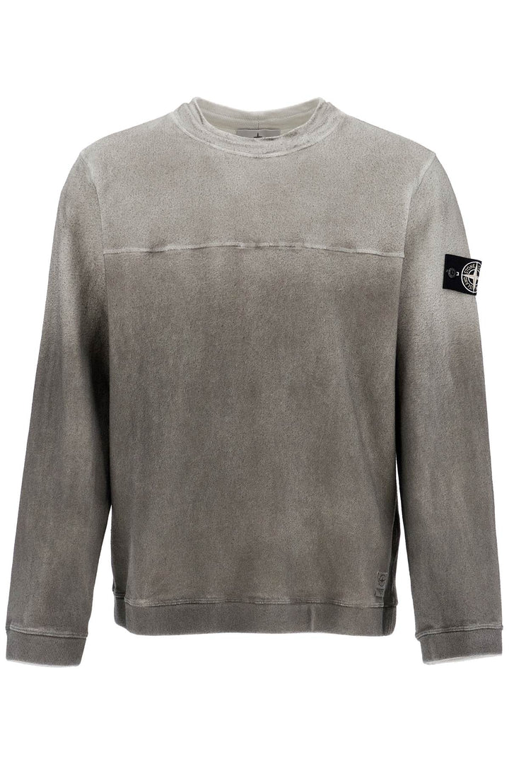 Stone Island Cotton Blend Gradient Sweatshirt   Grey