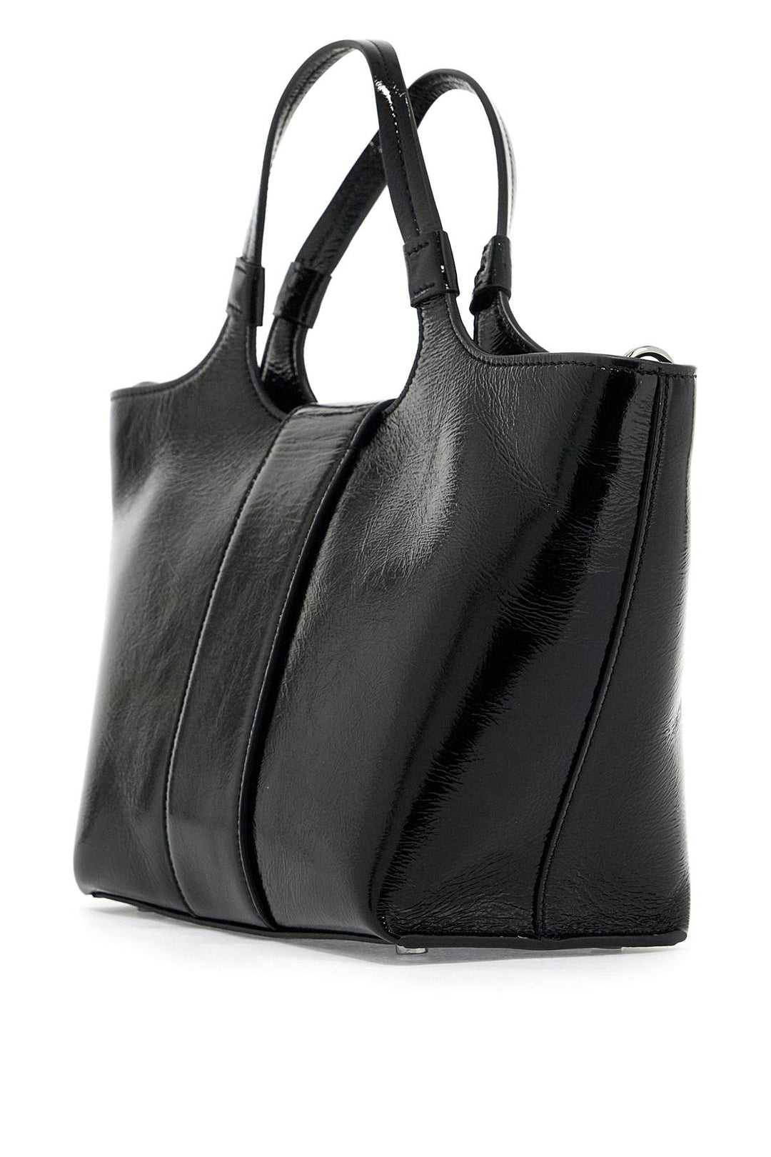 Roger Vivier Mini Viv' Chock Tote Bag In Patent   Black
