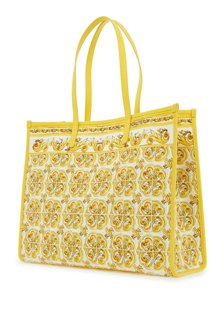 Dolce & Gabbana Maiolica Large Shopping Bag   Yellow