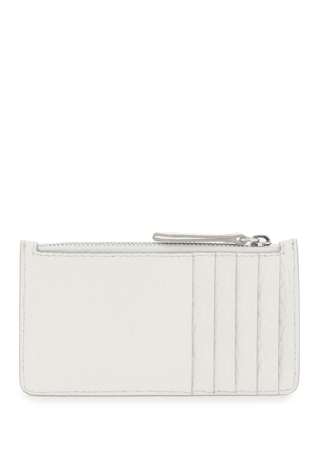 Maison Margiela Leather Zipped Cardholder   Bianco