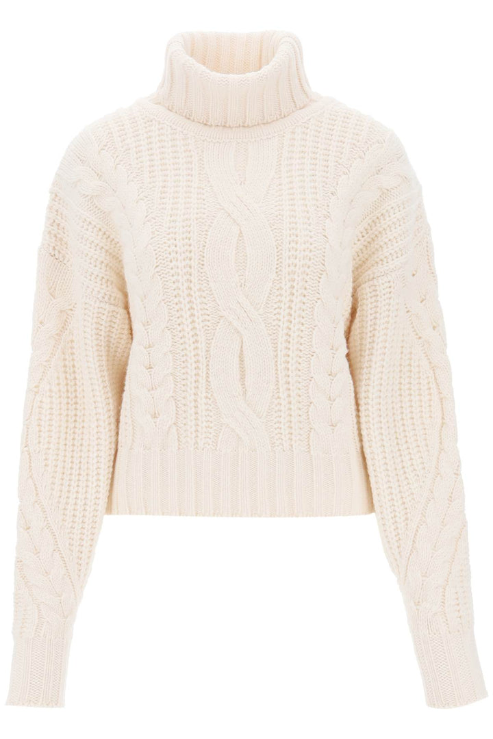 Mvp Wardrobe Visconti Cable Knit Sweater   Bianco