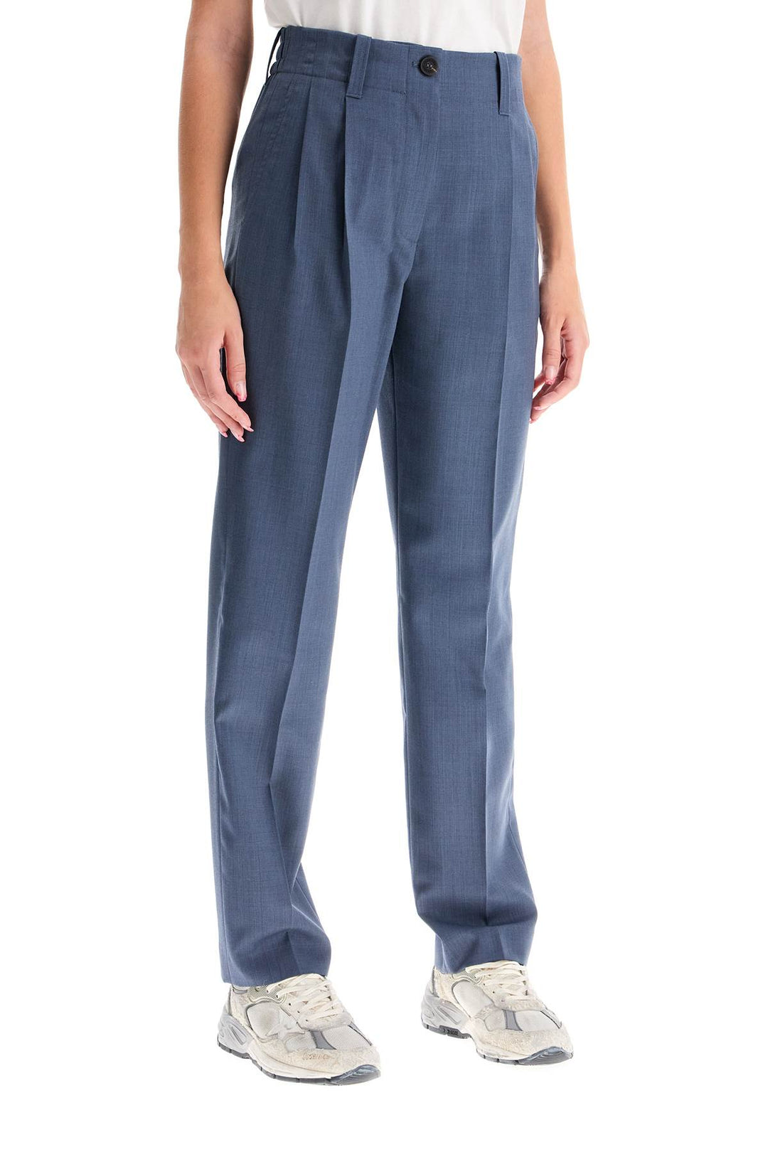Golden Goose Soft Wool Trousers For Comfortable Wear   Grey