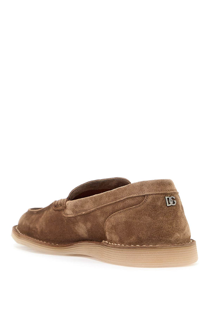 Dolce & Gabbana Suede Leather Moccas   Brown