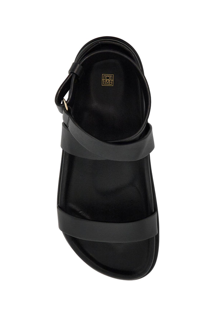 Toteme Chunky Leather Sandals For Women   Black