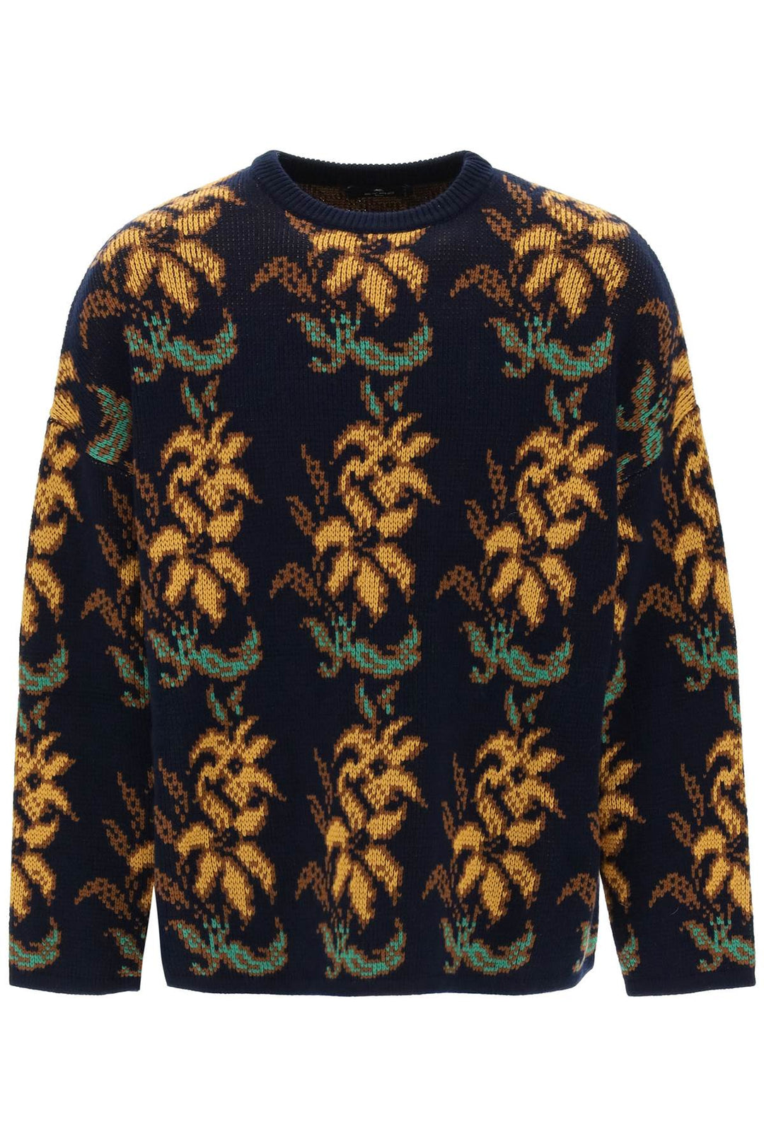 Etro Sweater With Floral Pattern   Blu