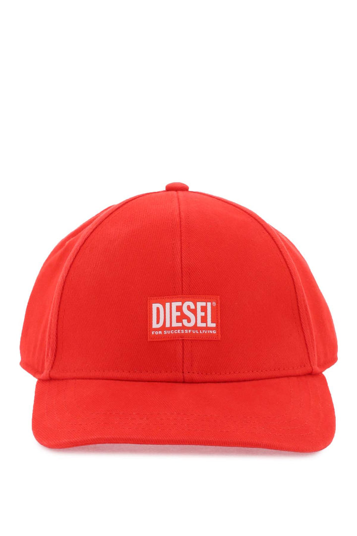 Diesel Corry Jacq Wash Baseball Cap   Rosso