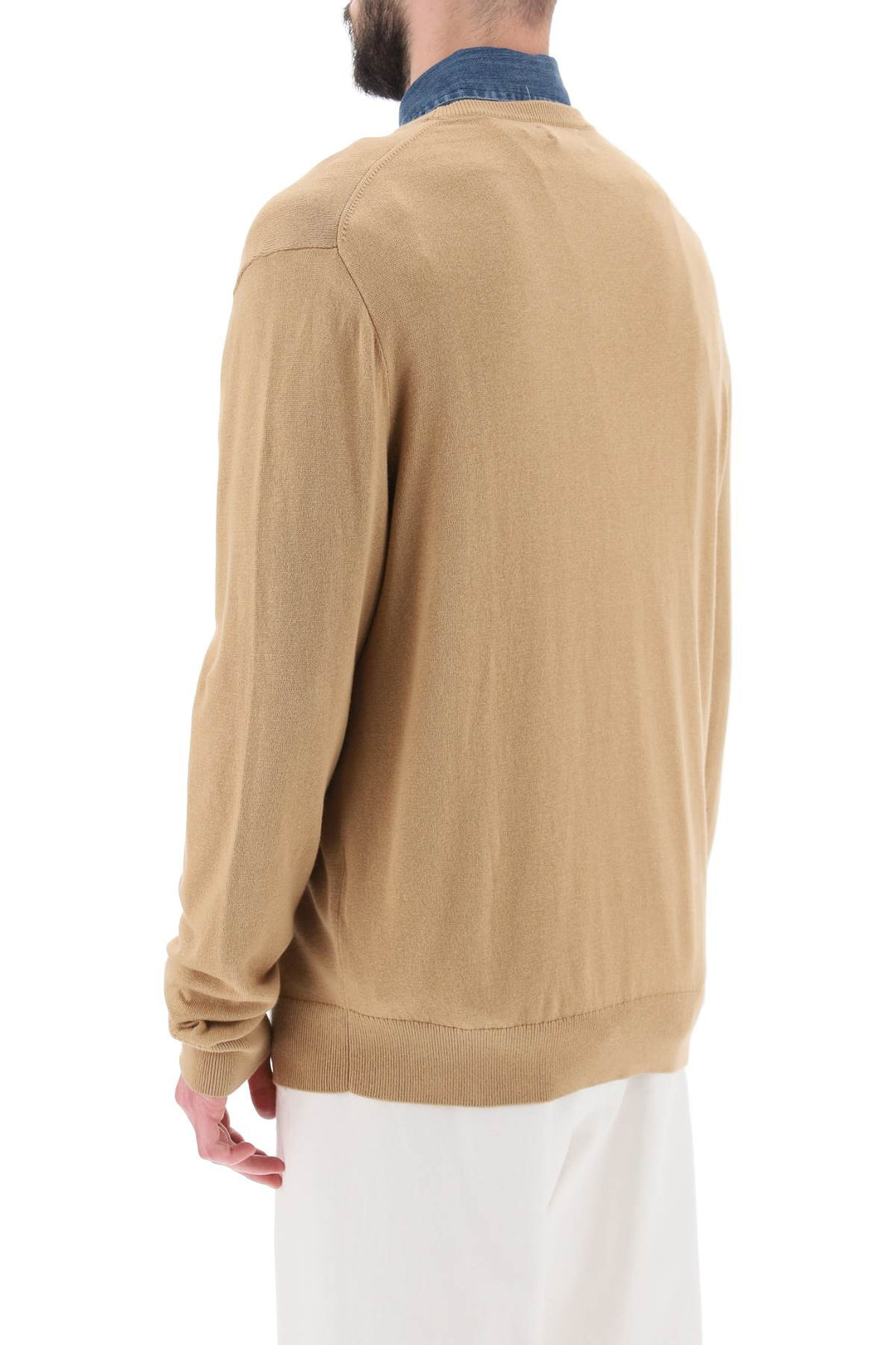 Polo Ralph Lauren Sweater In Cotton And Cashmere   Beige