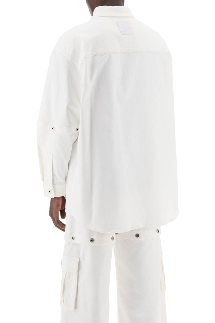 Off White Convertible Overshirt With 90's