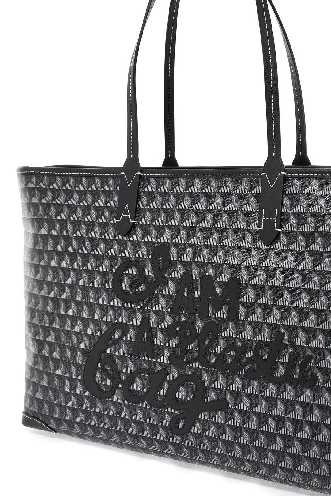 Anya Hindmarch i am a plastic bag zipped motif tote bag