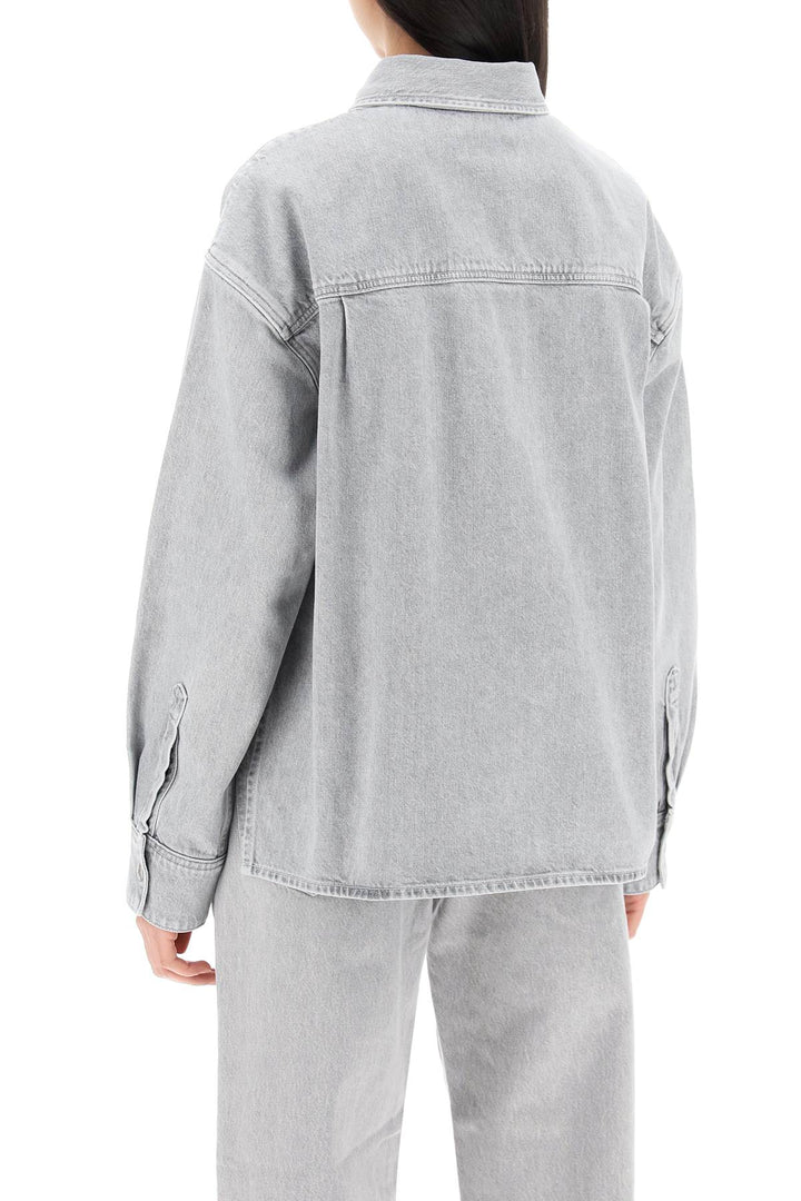 Agolde Gwen Denim Shirt For Women   Grey