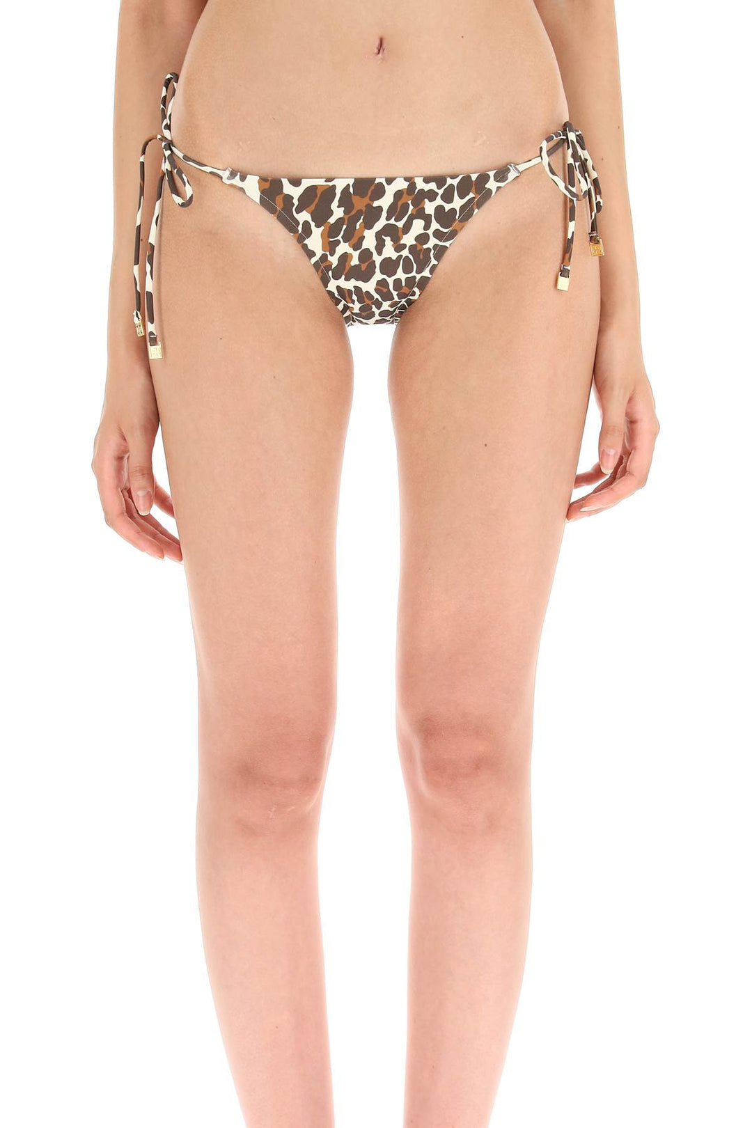 Tory Burch Leopard Print Bikini Bottom   Marrone