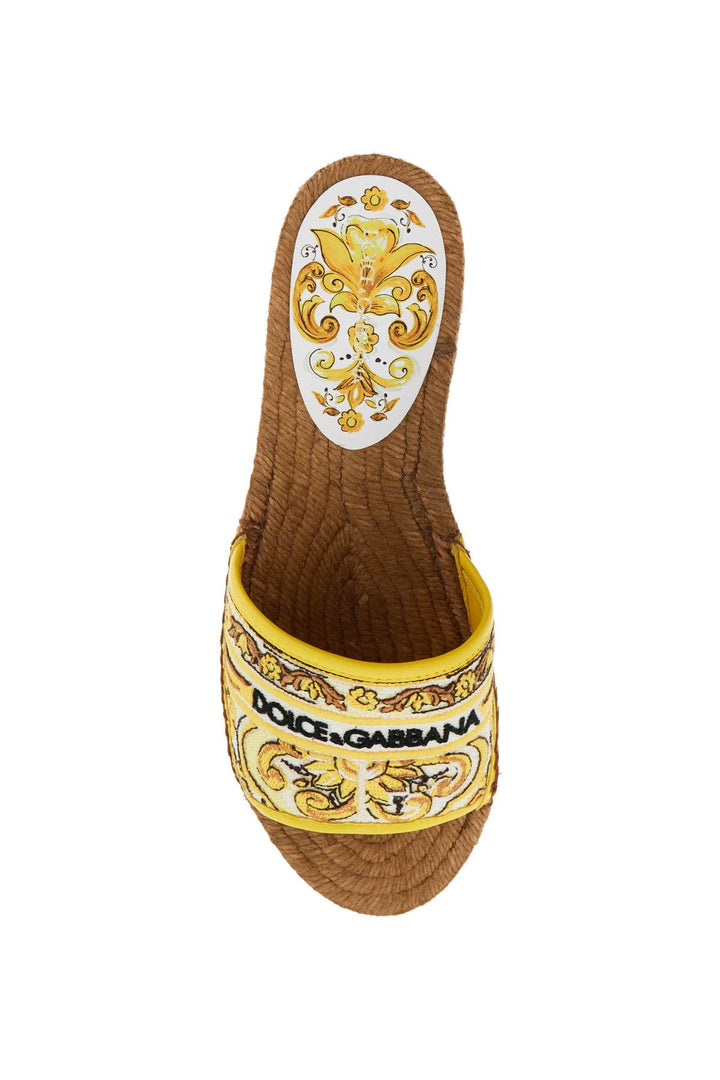 Dolce & Gabbana Majolica Espadrilles   Yellow