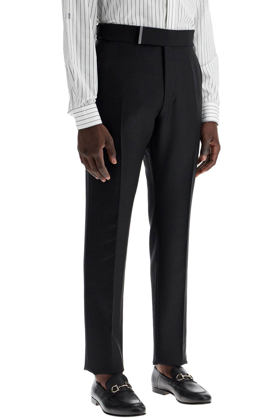 Tom Ford Tailored Wool And Mohair Trousers   Black