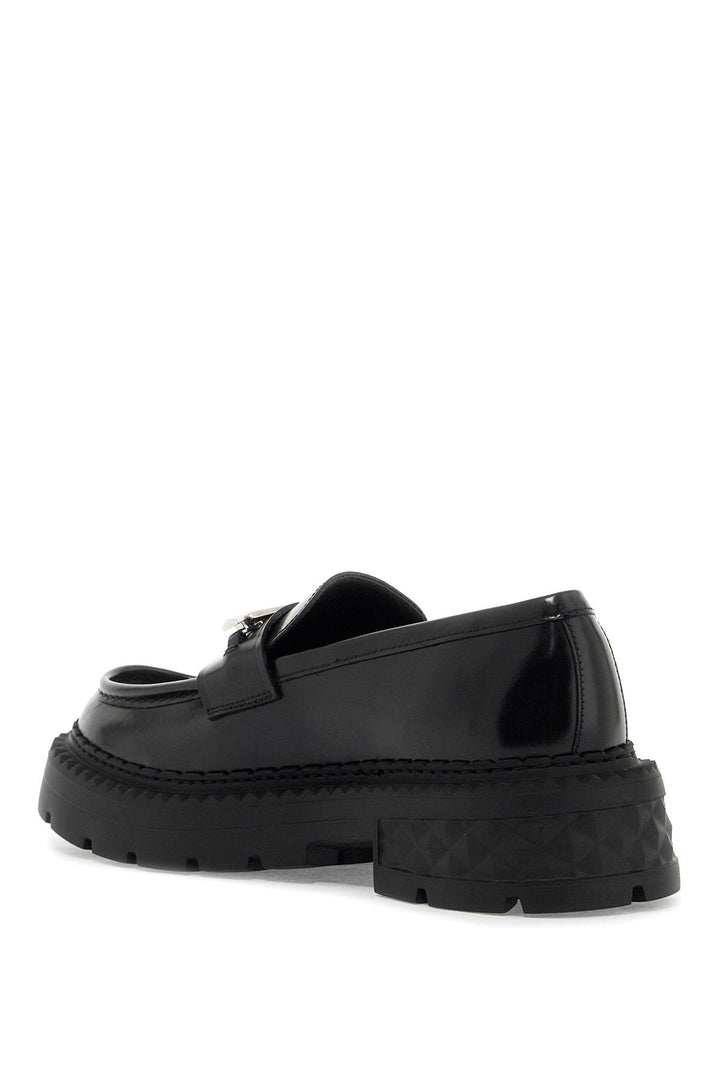 Jimmy Choo Marlow Leather Loafers In   Black