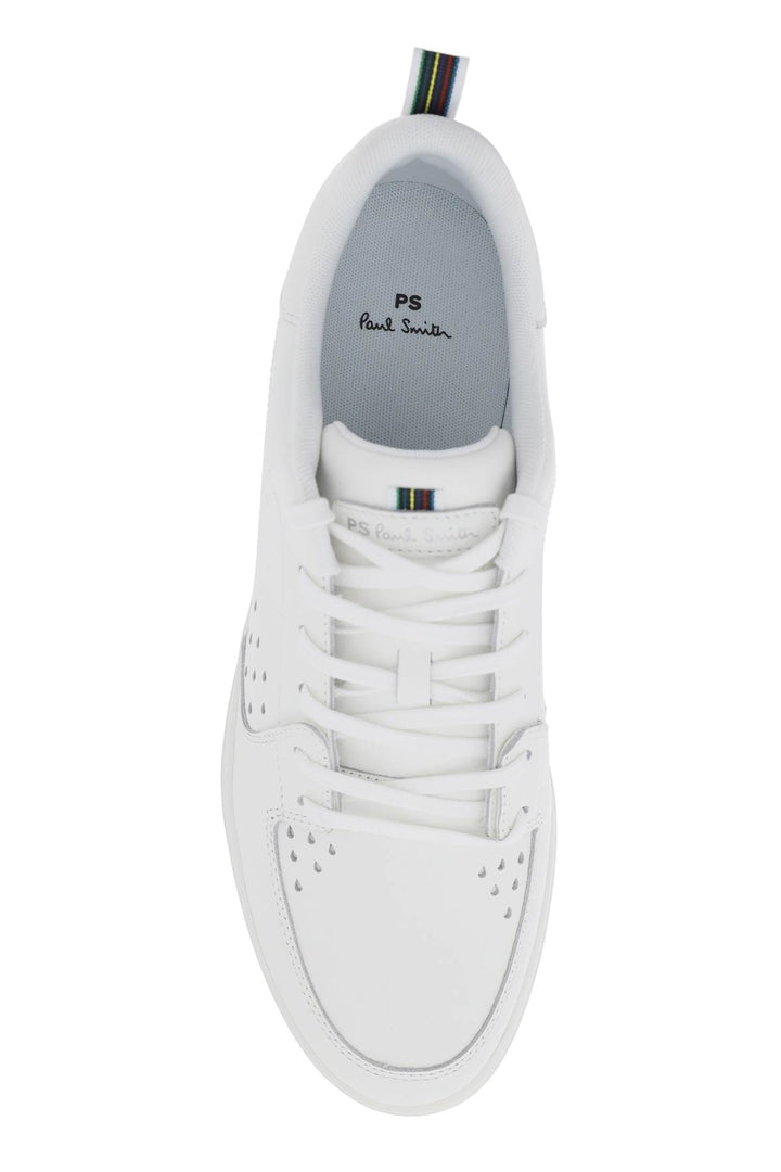 Ps Paul Smith Premium Leather Cosmo Sneakers In   Bianco