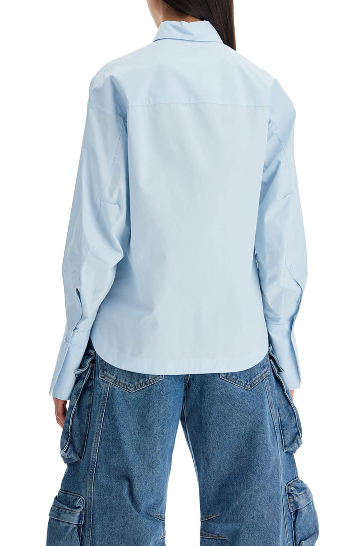 The Attico Eliza Shirt With Shaped Slit   Light Blue