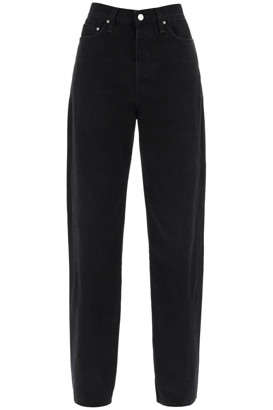 Toteme Jeans With Dark Wash And Twisted Seams   Nero