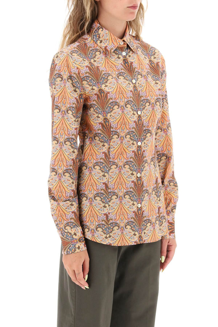 Etro Slim Fit Shirt With Paisley Pattern   Multicolor