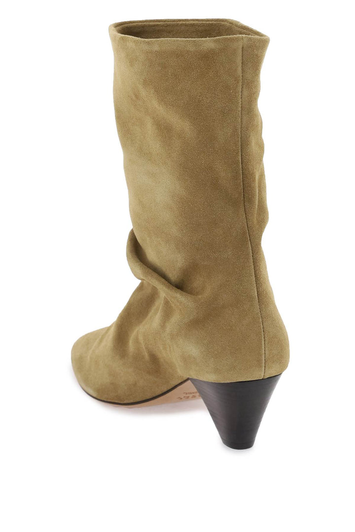 Isabel Marant Suede Reachi Ankle Boots   Beige