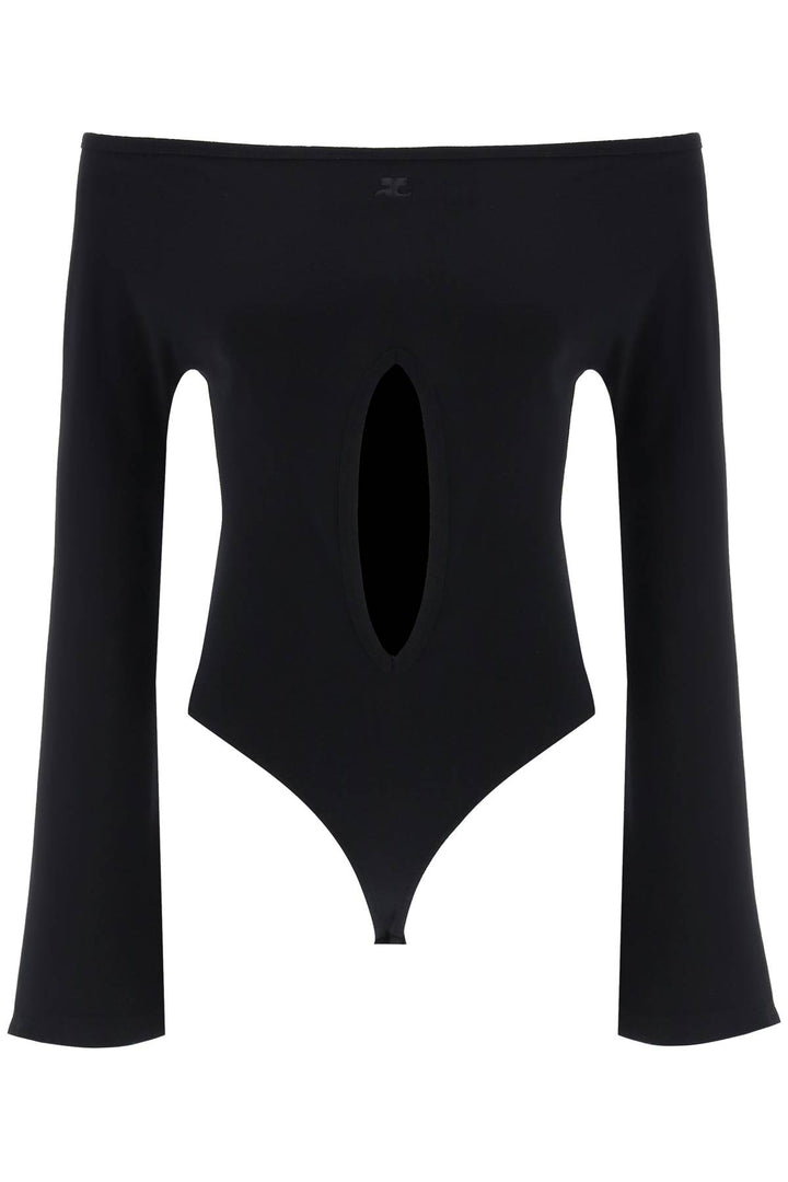 Courreges Jersey Body With Cut Outs Black