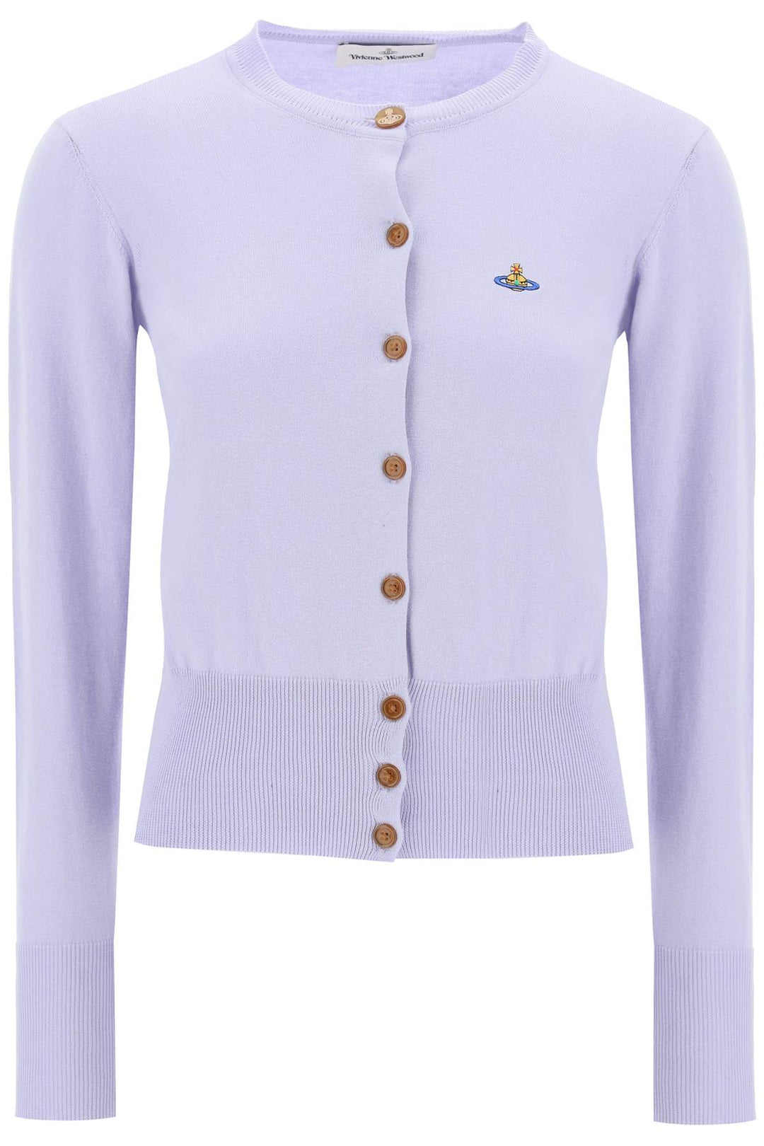 Vivienne Westwood Bea Cardigan With Logo Embroidery   Viola