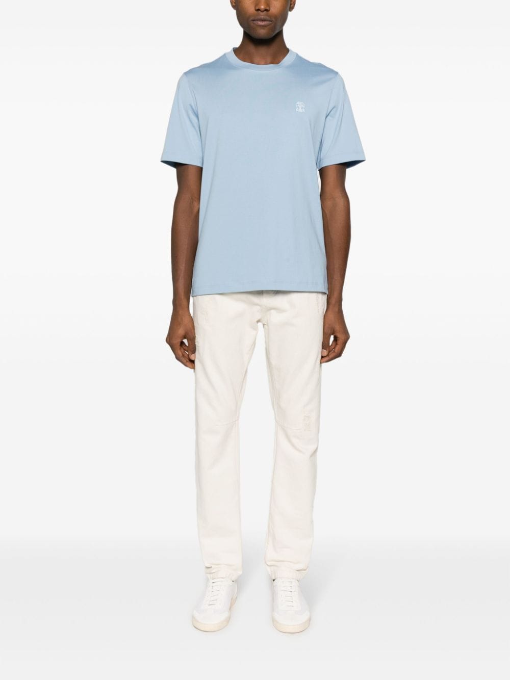 Brunello Cucinelli T Shirts And Polos Clear Blue