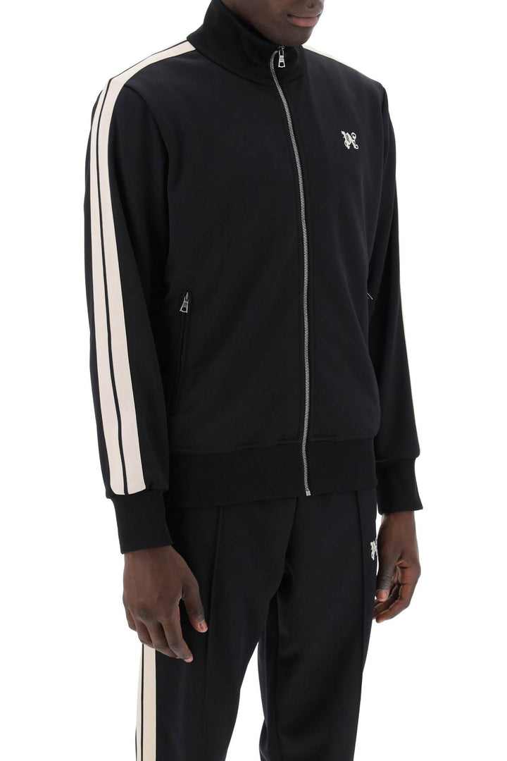 Palm Angels Track Sweatshirt With Contrasting Bands   Black