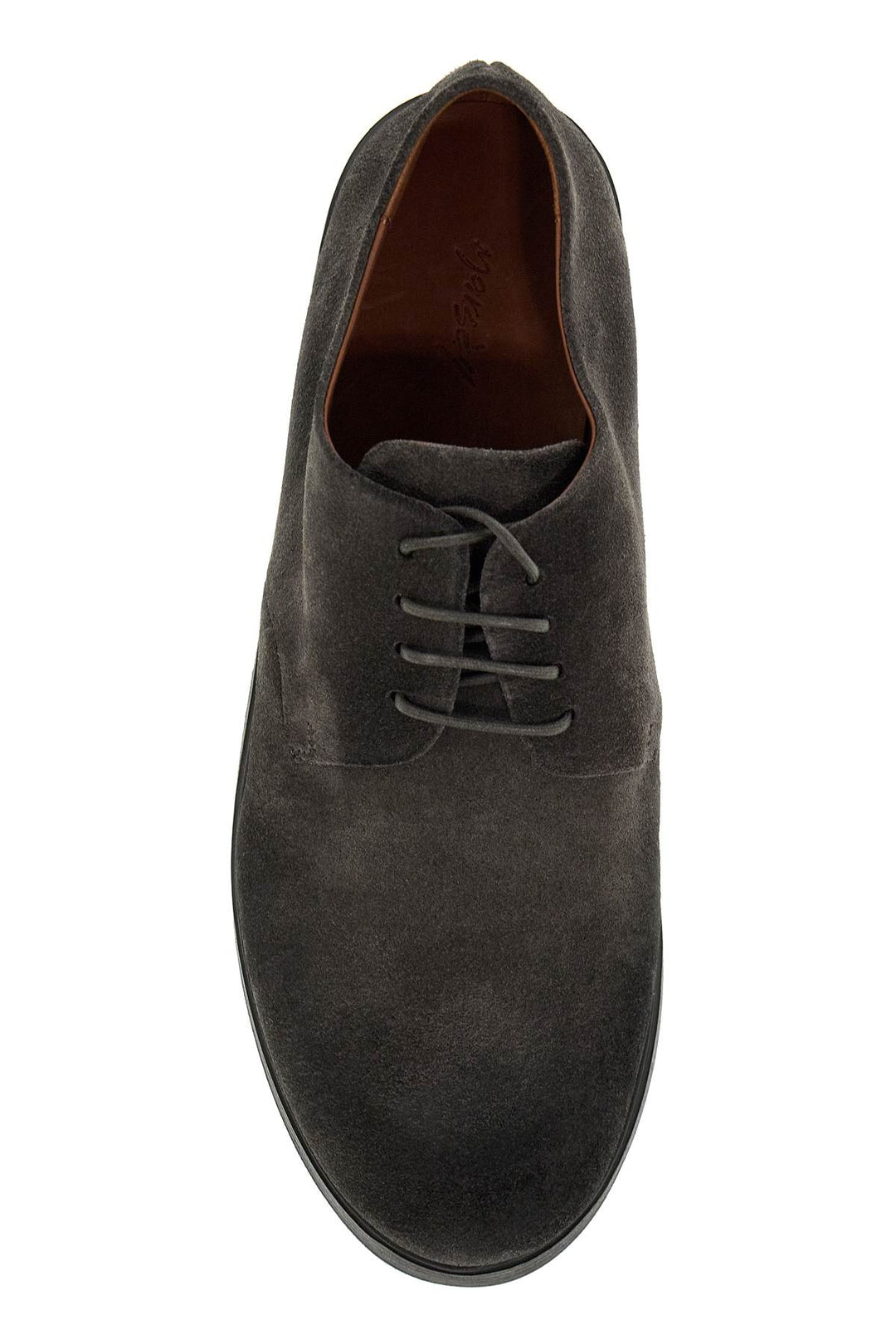 Marsell Suede Pumpkin Wedge Lace Up Shoes   Grey