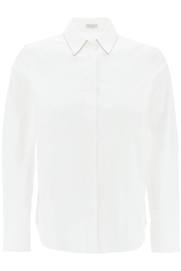 Brunello Cucinelli Replace With Double Quoteshirt With Shiny   Bianco