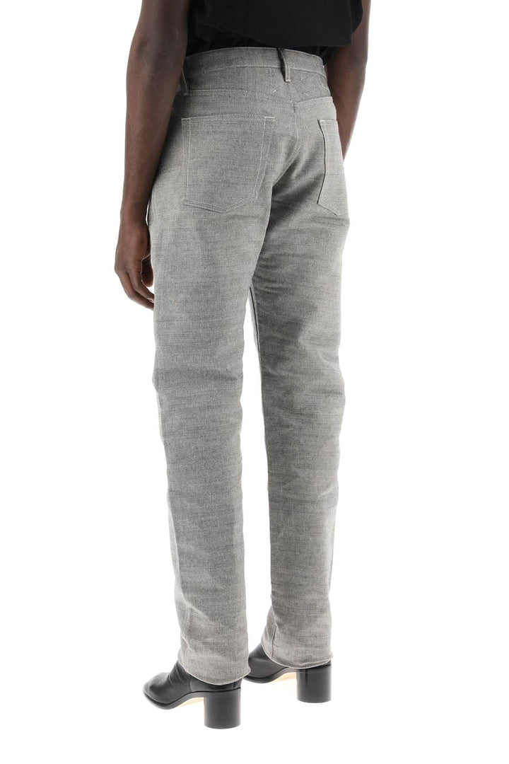 Maison Margiela Five Pocket Trousers In Mélange Effect Canvas   Grey