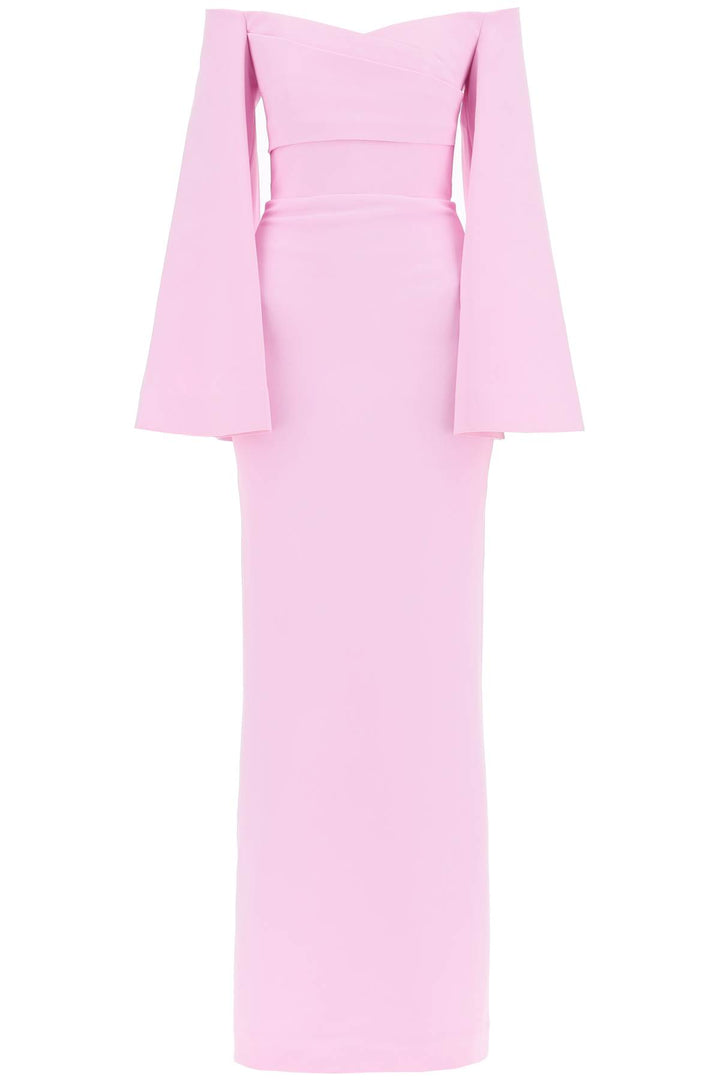 Solace London Maxi Dress Eliana With Flared   Pink