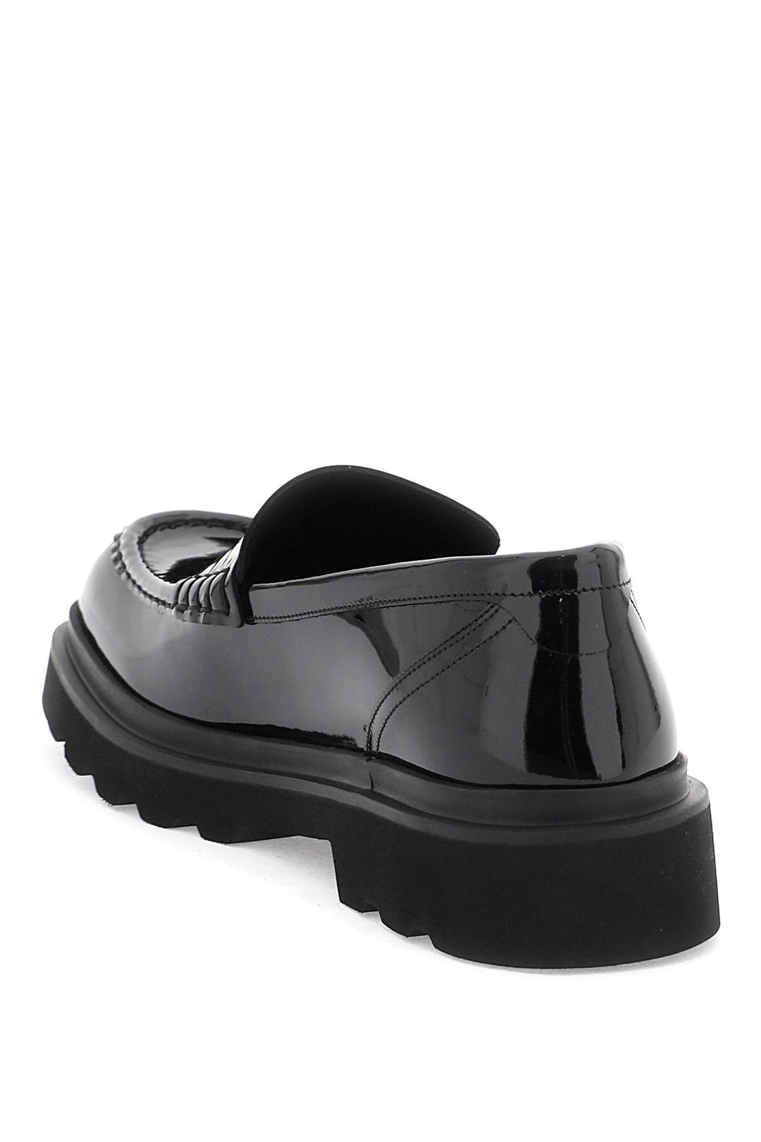 Dolce & Gabbana Patent Leather Mocassins   Black