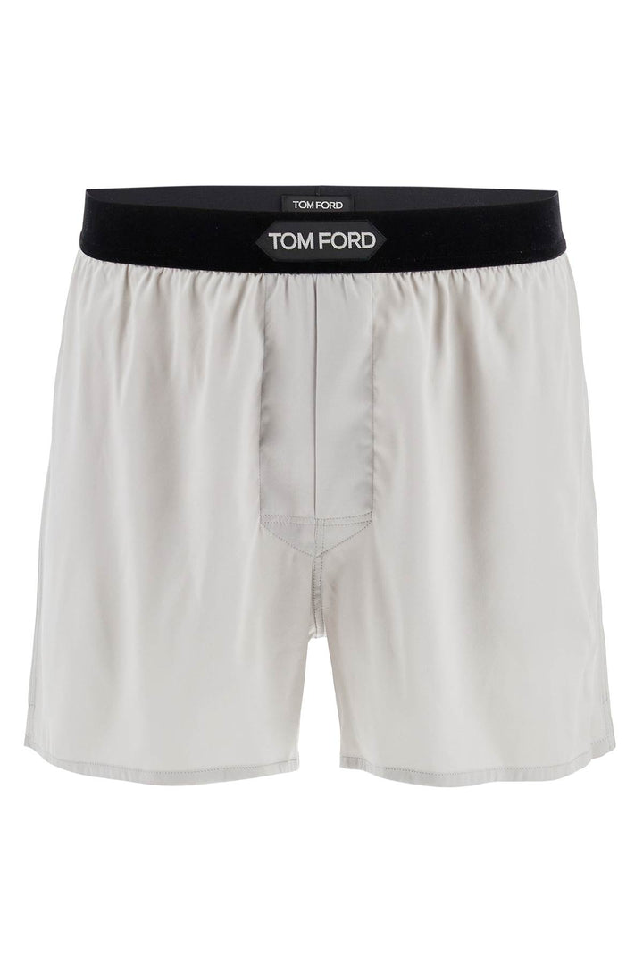 Tom Ford Silk Boxer Shorts   Grey