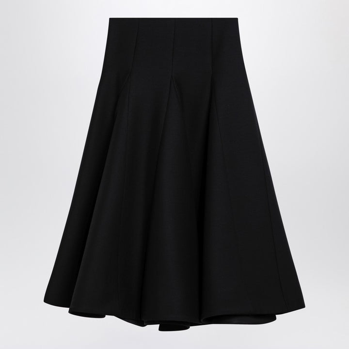 Valentino silk flounced midi skirt