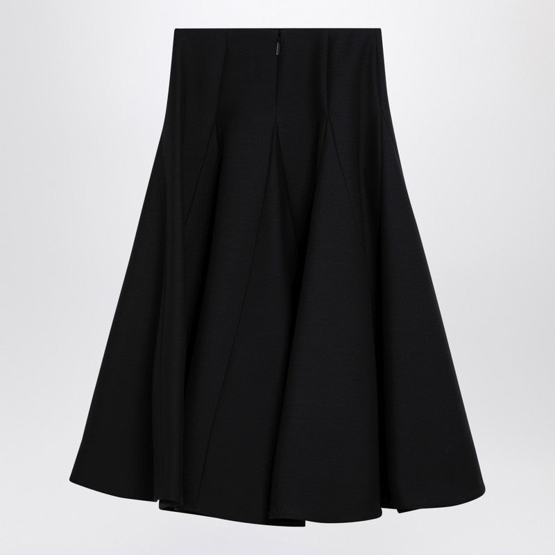 Valentino silk flounced midi skirt