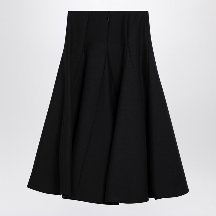 Valentino silk flounced midi skirt