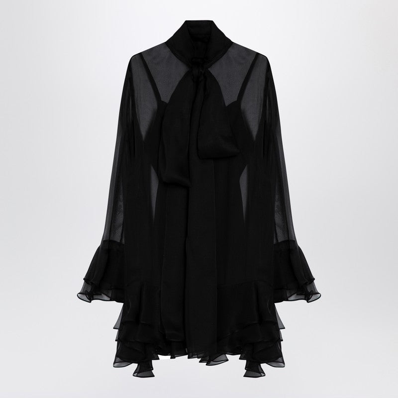 Valentino Semi-sheer silk dress